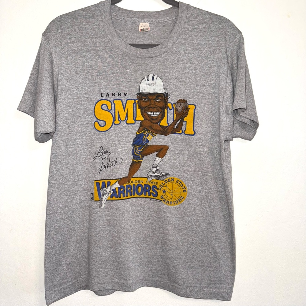 Vintage Golden State Warriors Larry Smith Shirt 1987 Mens L Salem Mr. Mean